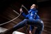 wetlook winter blue jacket jeans bath wetfoto