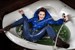 wetlook winter blue jacket jeans bath wetfoto
