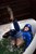 wetlook winter blue jacket jeans bath wetfoto