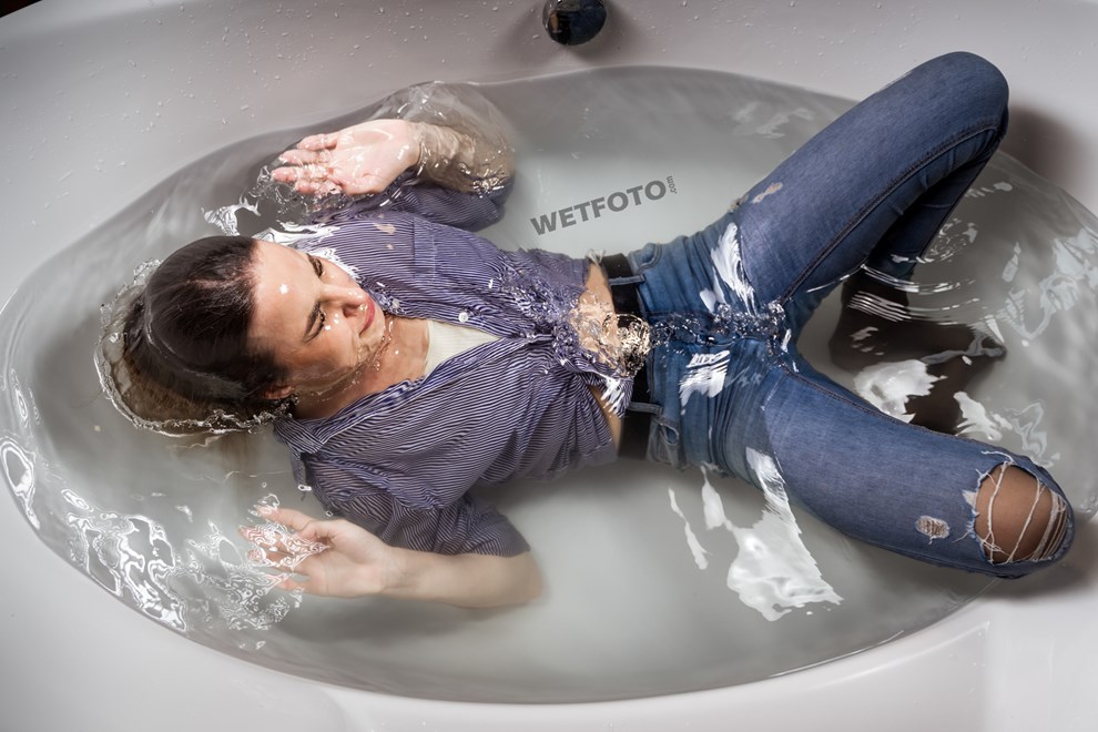wetfoto jeans wetlook