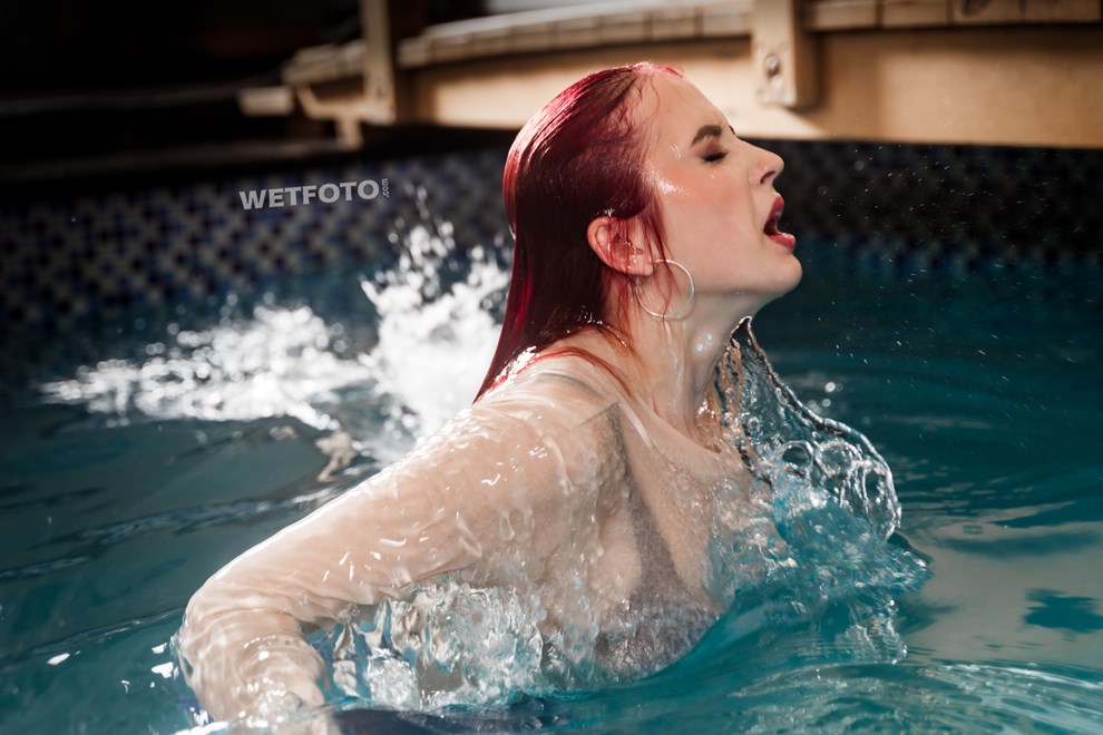 wetfoto super skinny blue jeans wetlook