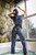 wet blue denim jumpsuit wetfoto