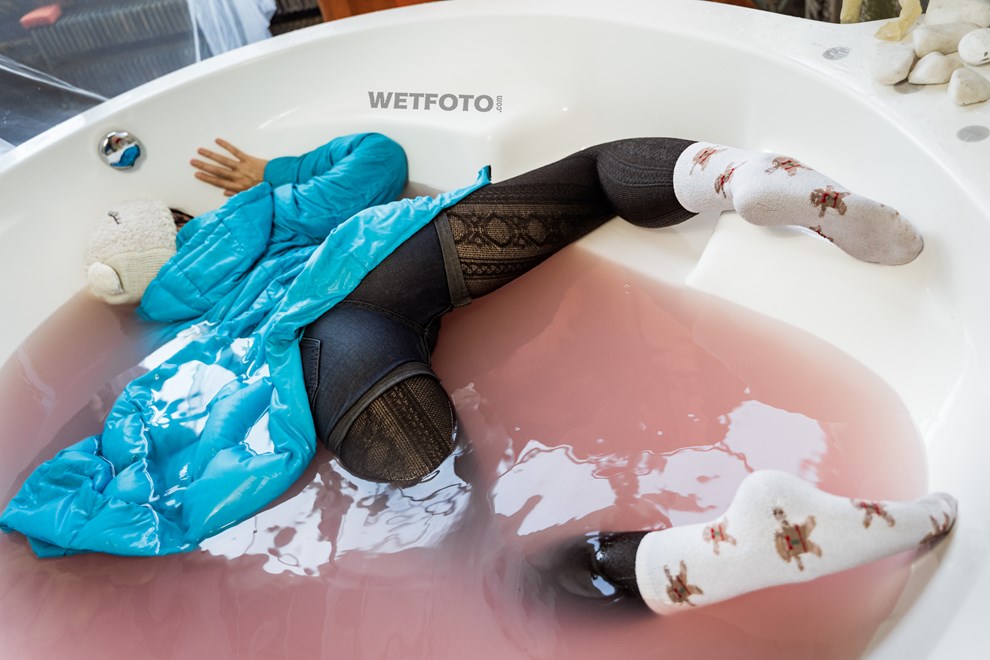 wet winter clothes wetfoto