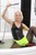 wet woman get wet wet hair fully clothed sport suit jumpsuit tights t-shirt sneakers bath