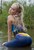 wet girl get wet fully clothed blouse leggings leather belt shoes river