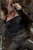 wet girl get wet fully clothed vest fur t-shirt jeans socks mud