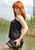 wet woman get wet wet hair fully clothed dress stockings boots leather heels lake