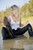 wet girl get wet wet hair fully clothed tight jeans vest fur t-shirt leather jackboots lake