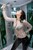wet girl get wet wet hair fully clothed leggings shirt tights high heels pool
