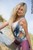 wet girl get wet fully clothed stockings top denim shorts shoes heels lake